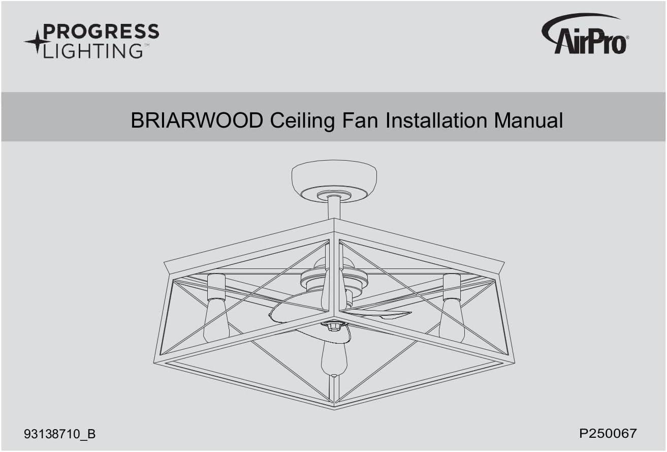image:imageBriarwood Collection 22Inch 3Blade AC Motor Farmhouse Ceiling Fan GalvanizedAntique Bronze