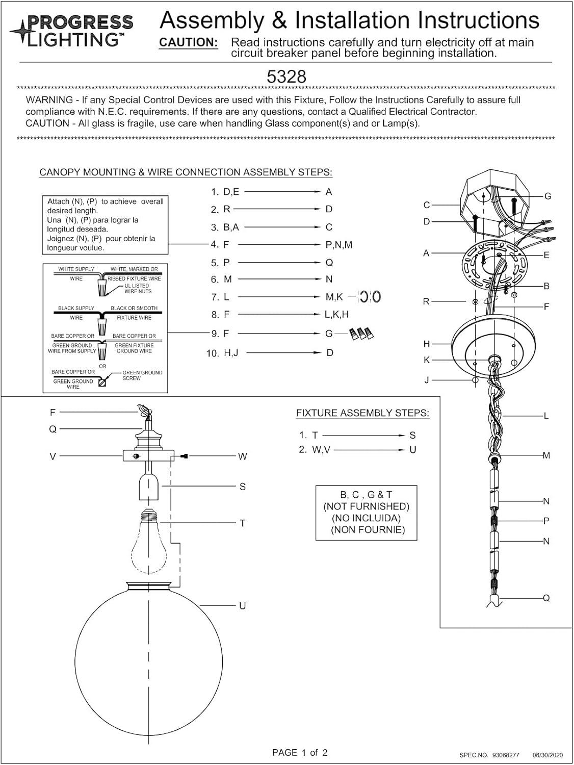 image:imageProgress Lighting 1Light Clear Glass Farmhouse Pendant Light Penn Collection Indoor P5328104 Polished NickelBrass