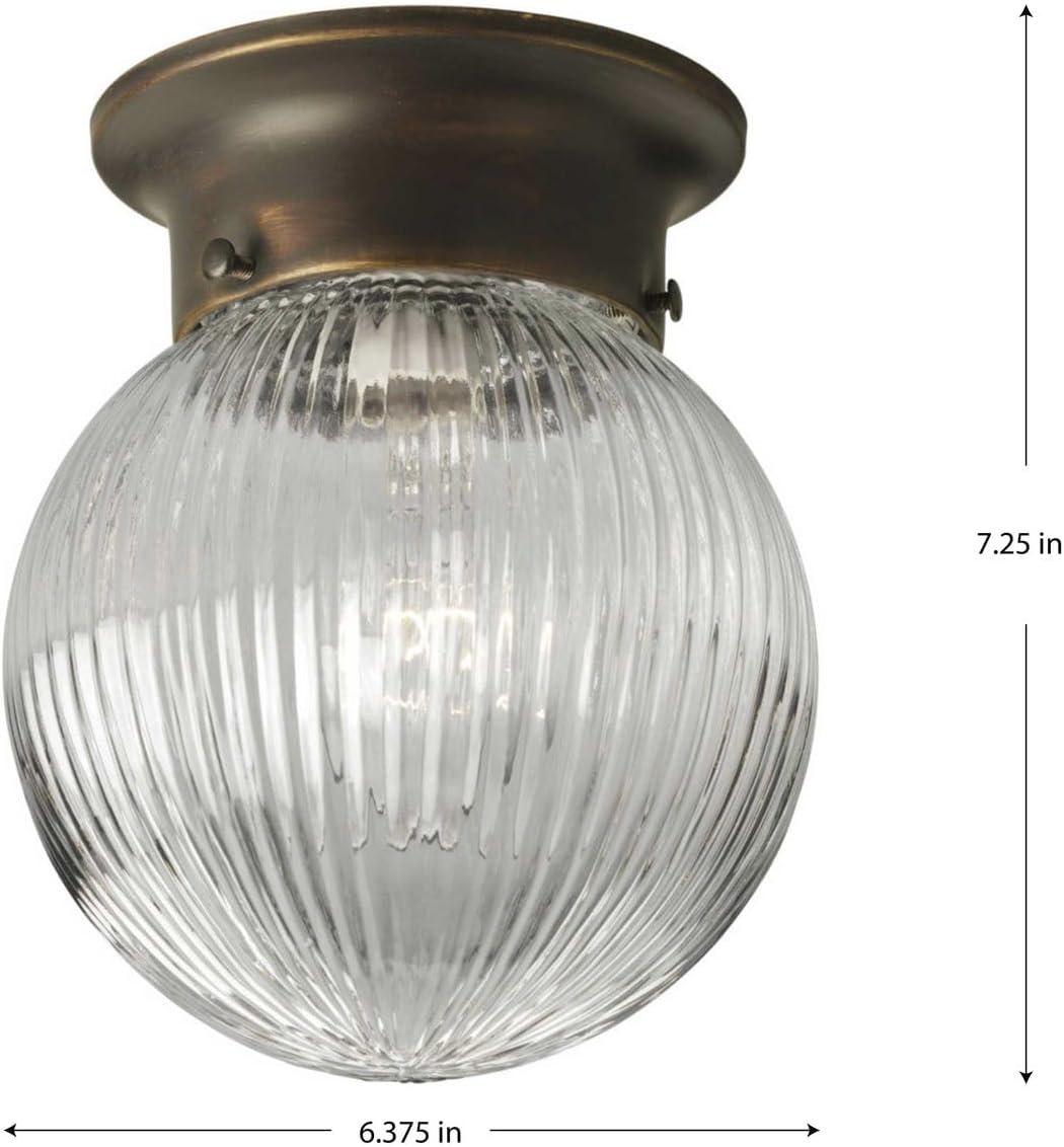 image:imageProgress Lighting 1Light Glass Globe 638 ClosetoCeiling Indoor P359920 Antique BronzeBronze