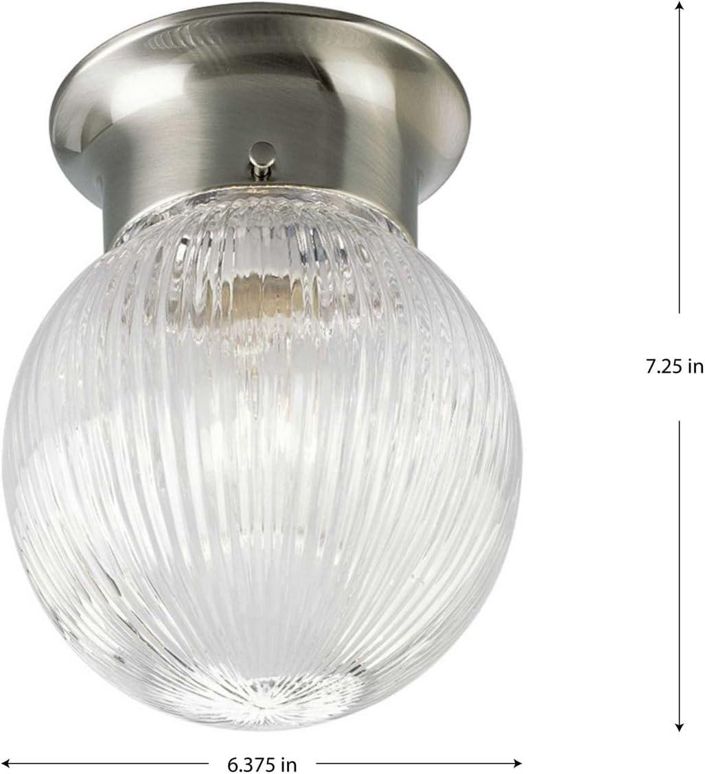 image:imageProgress Lighting 1Light Glass Globe 638 ClosetoCeiling Indoor P359920 Antique BronzeNickel