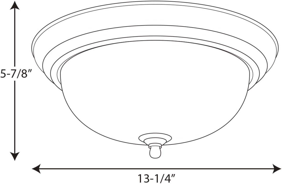 image:imageProgress Lighting 3Light Ceiling Light Flush Mount Ceiling Light Fixture for Interior Kitchen Lights Hallway Bedroom Living Room 1514Inch by 658Inch Brushed Nickel Alabaster Glass ShadeForged Black