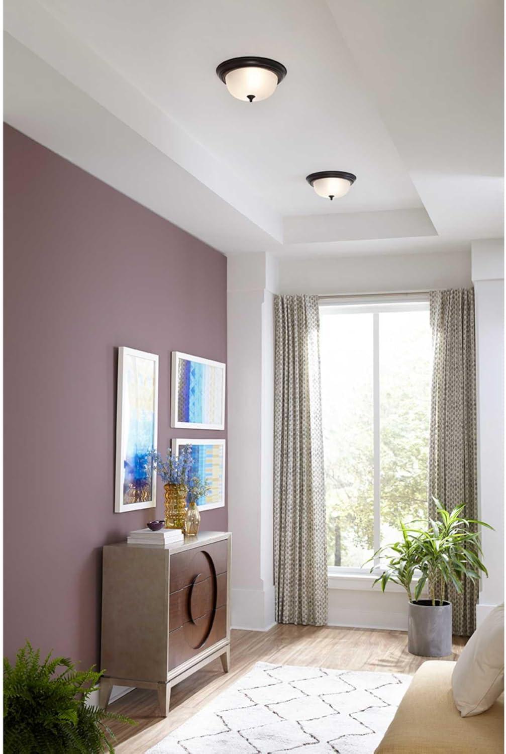 image:imageProgress Lighting 3Light Ceiling Light Flush Mount Ceiling Light Fixture for Interior Kitchen Lights Hallway Bedroom Living Room 1514Inch by 658Inch Brushed Nickel Alabaster Glass ShadePolished Chrome Etched Glass