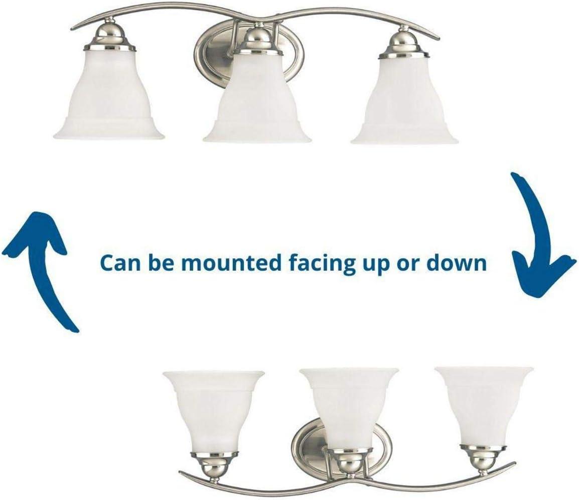 image:imageProgress Lighting 3Light Etched Glass Traditional Bath Vanity Light Trinity Collection Indoor P319209 Brushed NickelNickel
