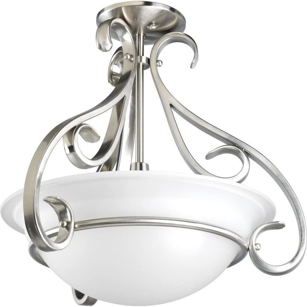 image:imageProgress Lighting 3Light Foyer Pendant Torino Collection Indoor P384309 Brushed NickelNickel