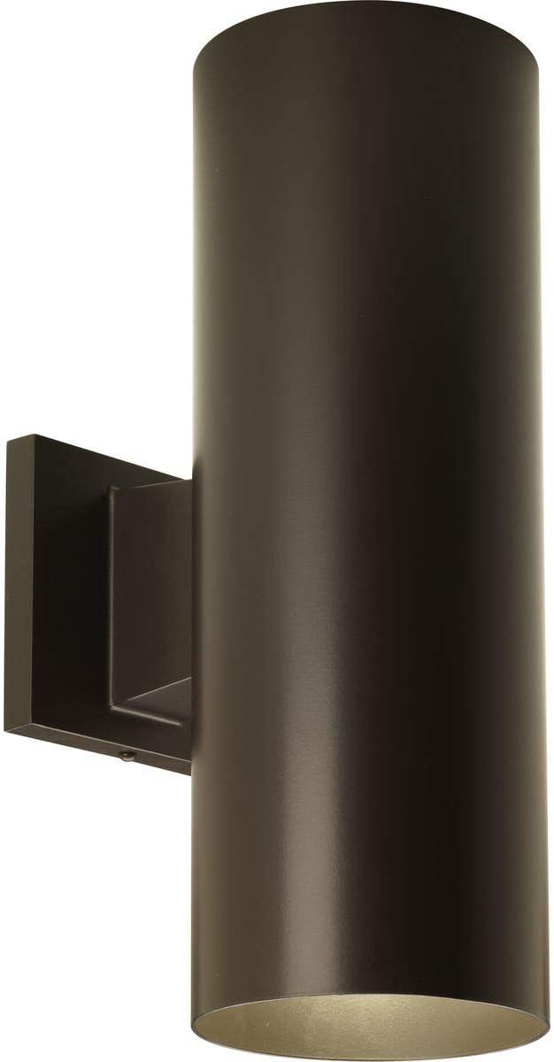 image:imageProgress Lighting 5Inch Cylinder Outdoor Wall Sconce 1Light Modern Wall Mount Light Interior and Exterior Lighting for Home or Porch Aluminum Construction Antique Bronze P567420Antique Bronze