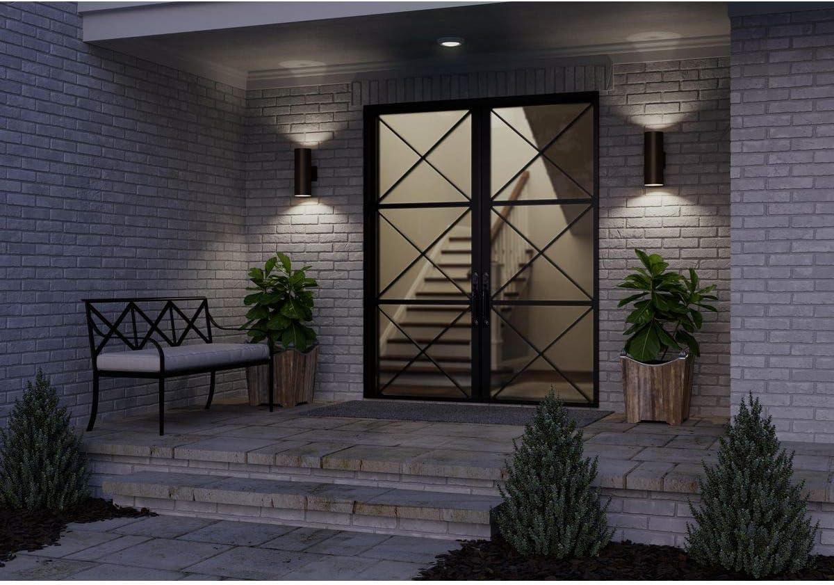 image:imageProgress Lighting 5Inch Cylinder Outdoor Wall Sconce 1Light Modern Wall Mount Light Interior and Exterior Lighting for Home or Porch Aluminum Construction Antique Bronze P567420Antique Bronze