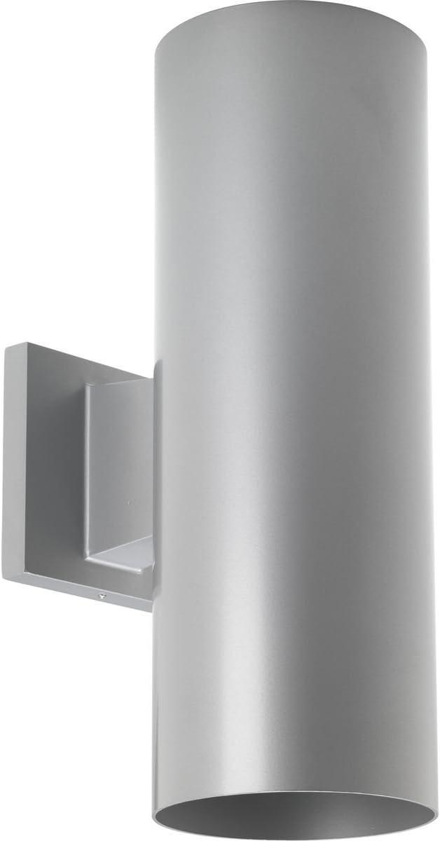 image:imageProgress Lighting 5Inch Cylinder Outdoor Wall Sconce 1Light Modern Wall Mount Light Interior and Exterior Lighting for Home or Porch Aluminum Construction Antique Bronze P567420Metallic Gray