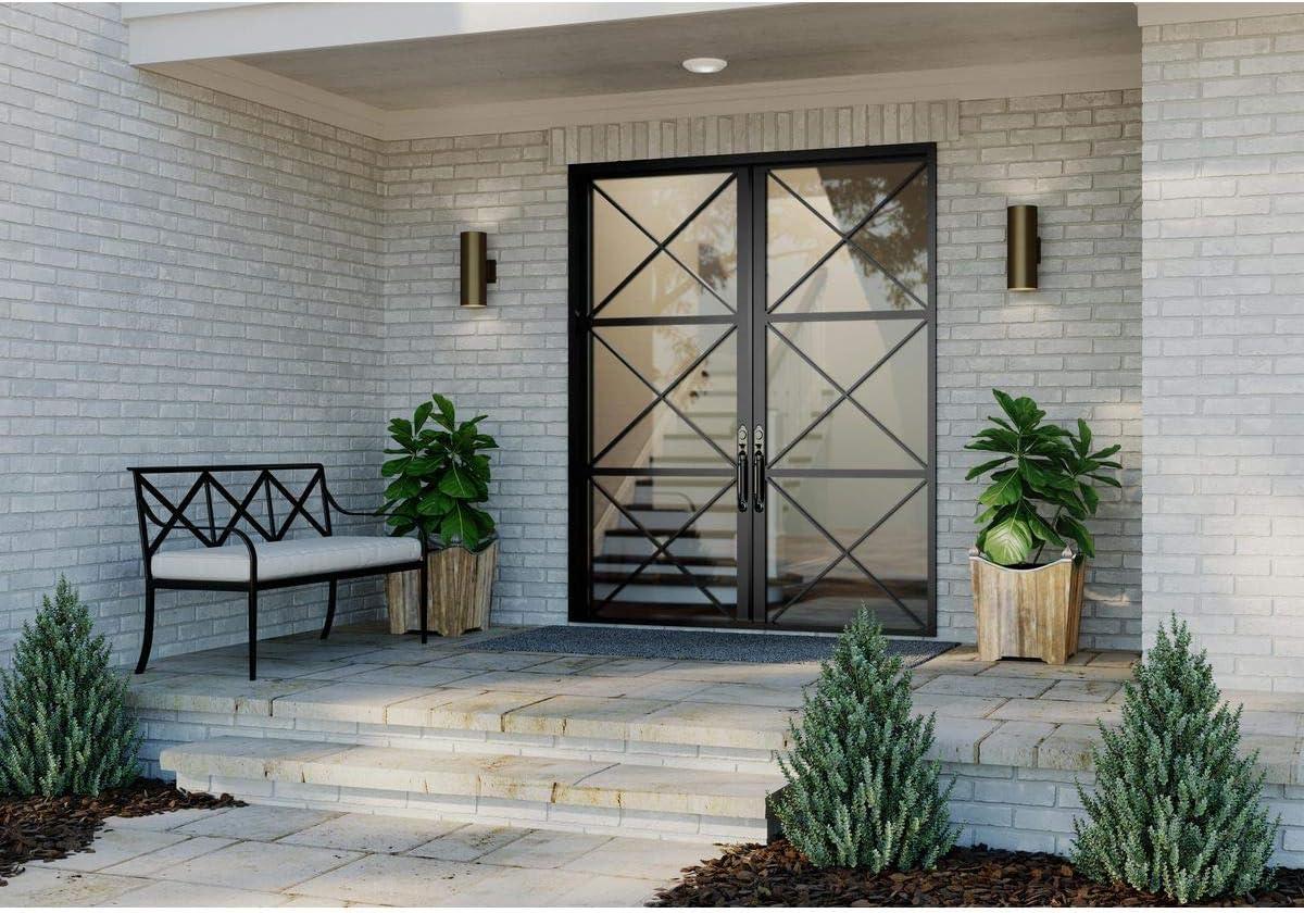image:imageProgress Lighting 5Inch Cylinder Outdoor Wall Sconce 1Light Modern Wall Mount Light Interior and Exterior Lighting for Home or Porch Aluminum Construction Antique Bronze P567420Antique Bronze