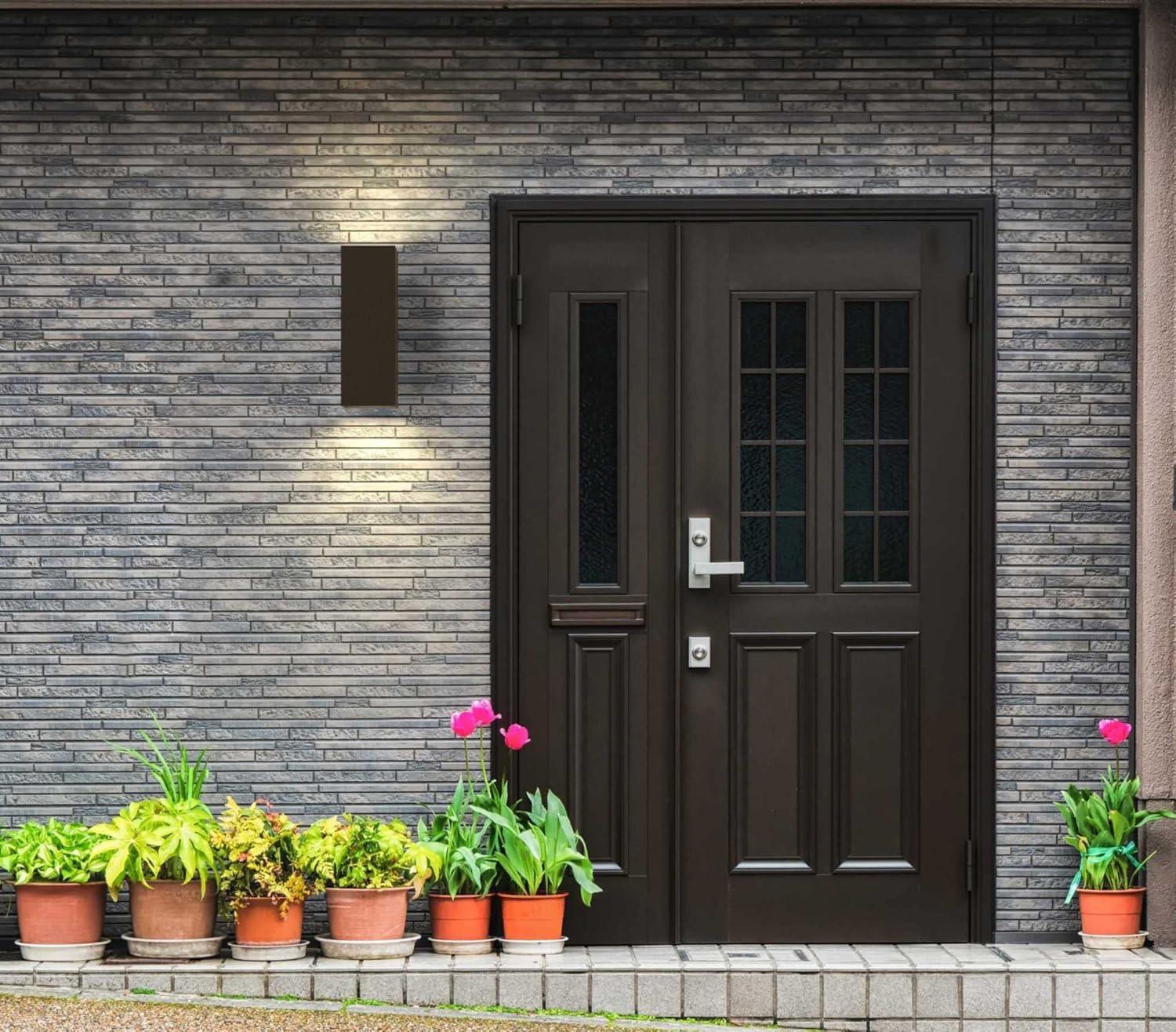 image:imageProgress Lighting 6Inch Aluminum Outdoor UpDown Wall Lantern Light Square Collection Matte Black P564431White