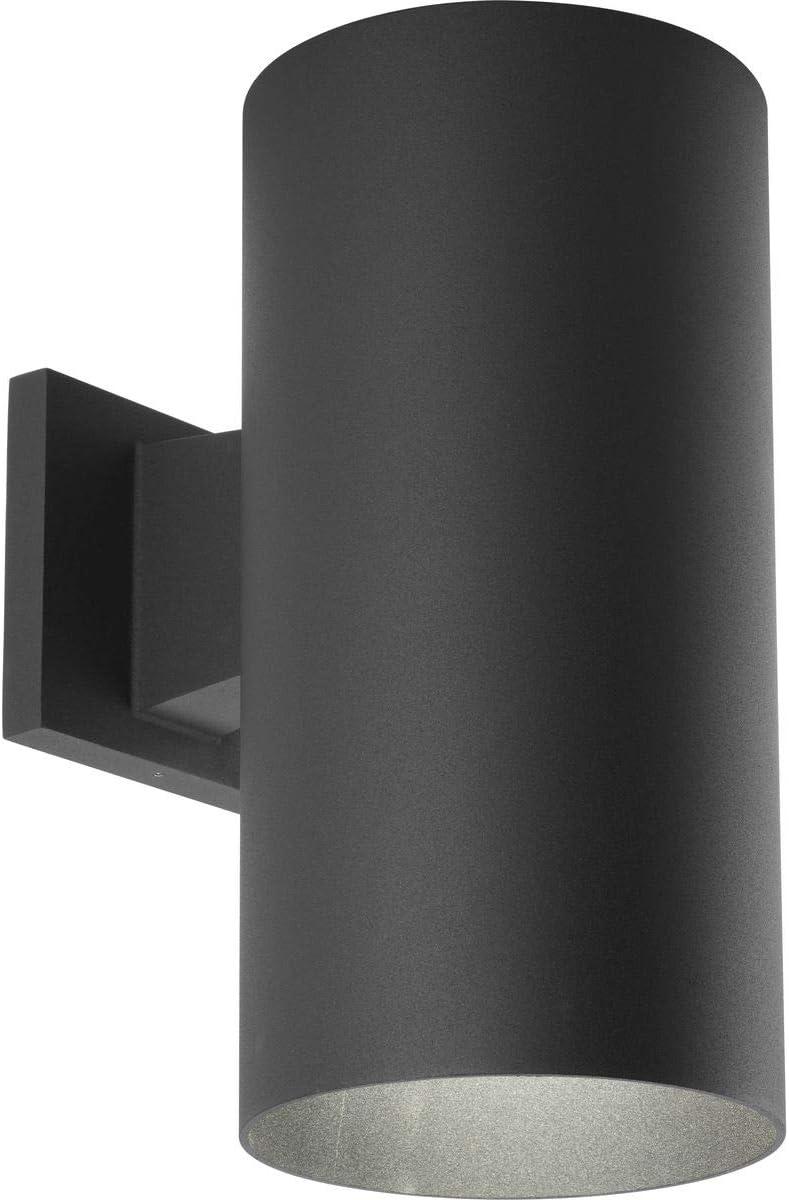 image:imageProgress Lighting 6Inch Cylinder Outdoor LED Wall Sconce 1Light Modern Wall Mount LED Light Interior and Exterior Lighting for Home or Porch Aluminum Black P56413130KBlack