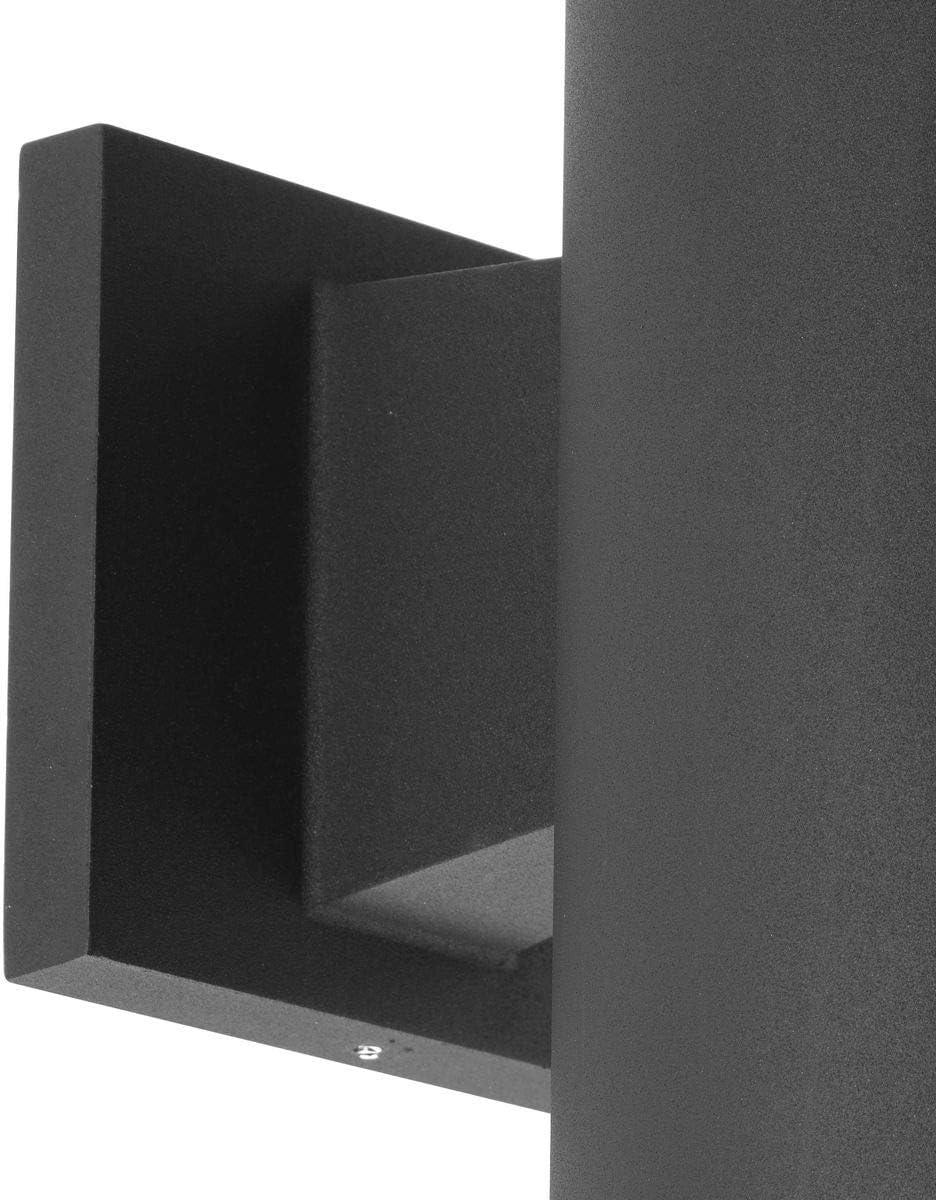 image:imageProgress Lighting 6Inch Cylinder Outdoor Wall Sconce 1Light Modern Wall Mount Light Interior and Exterior Lighting for Home or Porch Aluminum Construction Black P564131Black