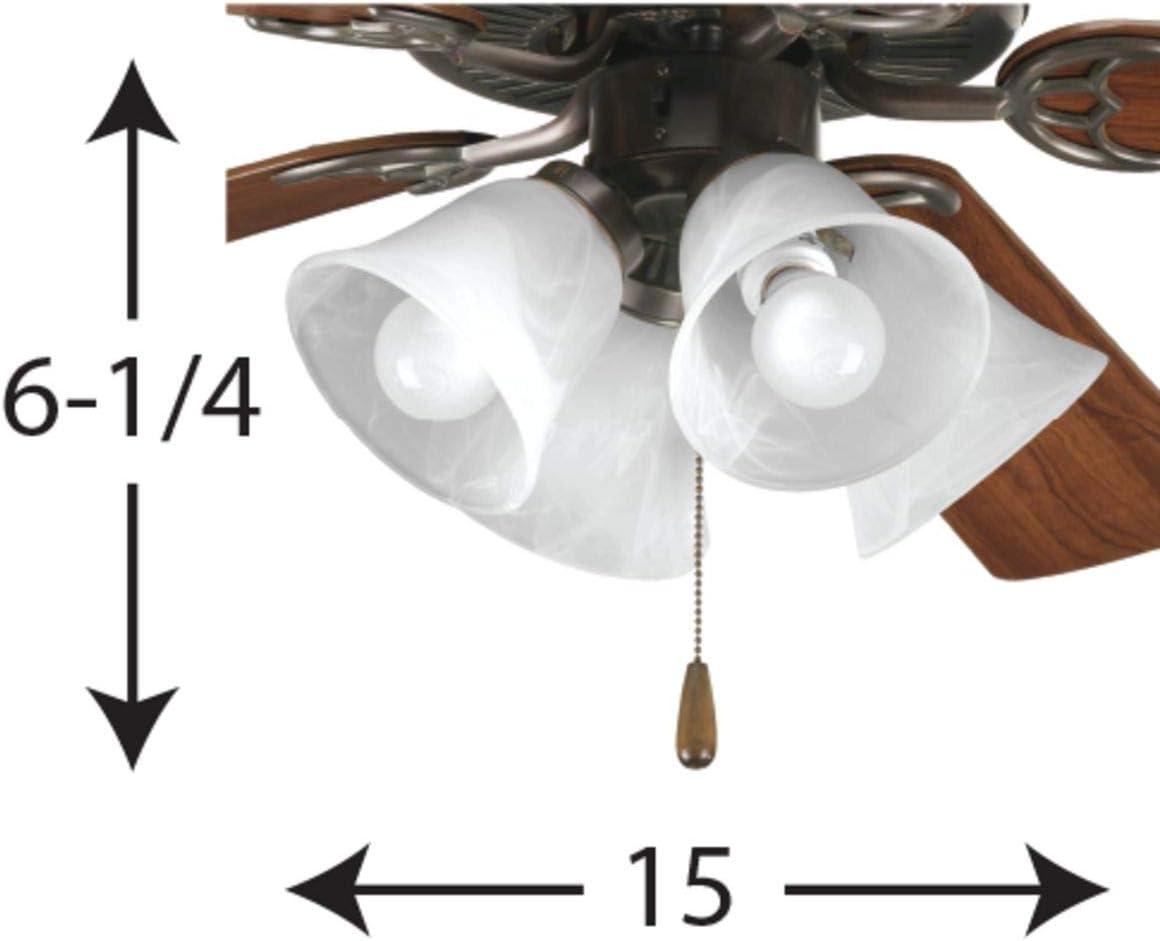 image:imageProgress Lighting AirPro Collection FourLight Ceiling Fan Light Brushed NickelAntique Bronze