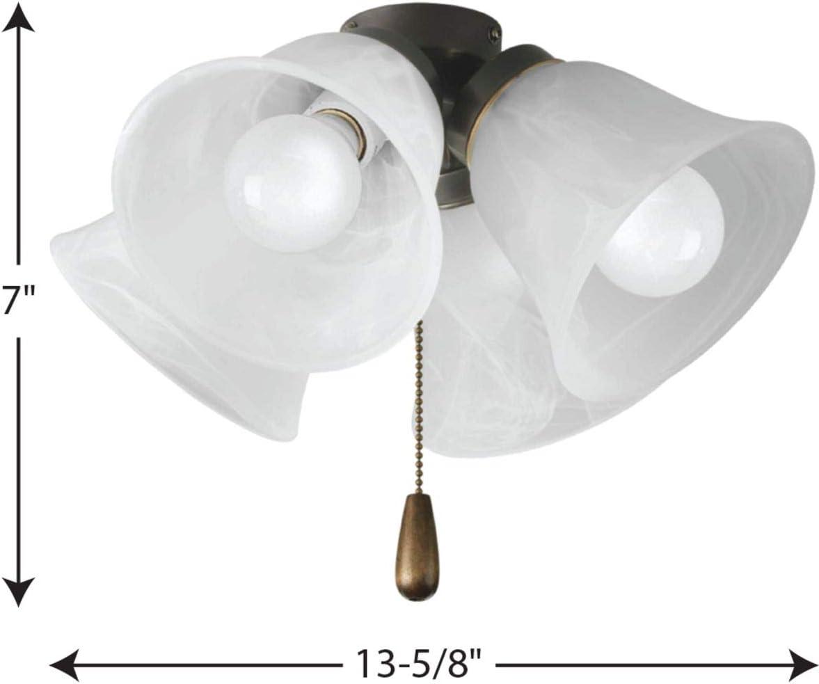image:imageProgress Lighting AirPro Collection FourLight Ceiling Fan Light Brushed NickelAntique Bronze