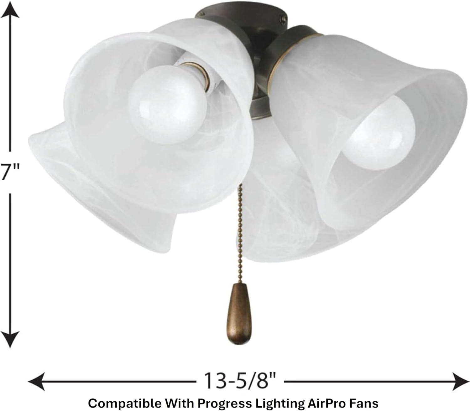 image:imageProgress Lighting AirPro Collection FourLight Ceiling Fan Light Brushed NickelBrushed Nickel