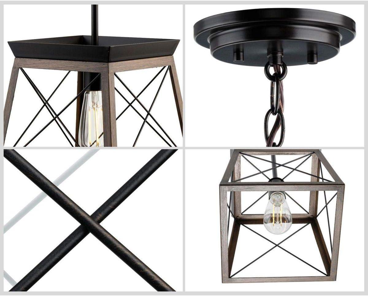 image:imageProgress Lighting Briarwood Collection 1Light Bleached Oak Farmhouse MiniPendant Light Galvanized 900x1000x1000Bronze