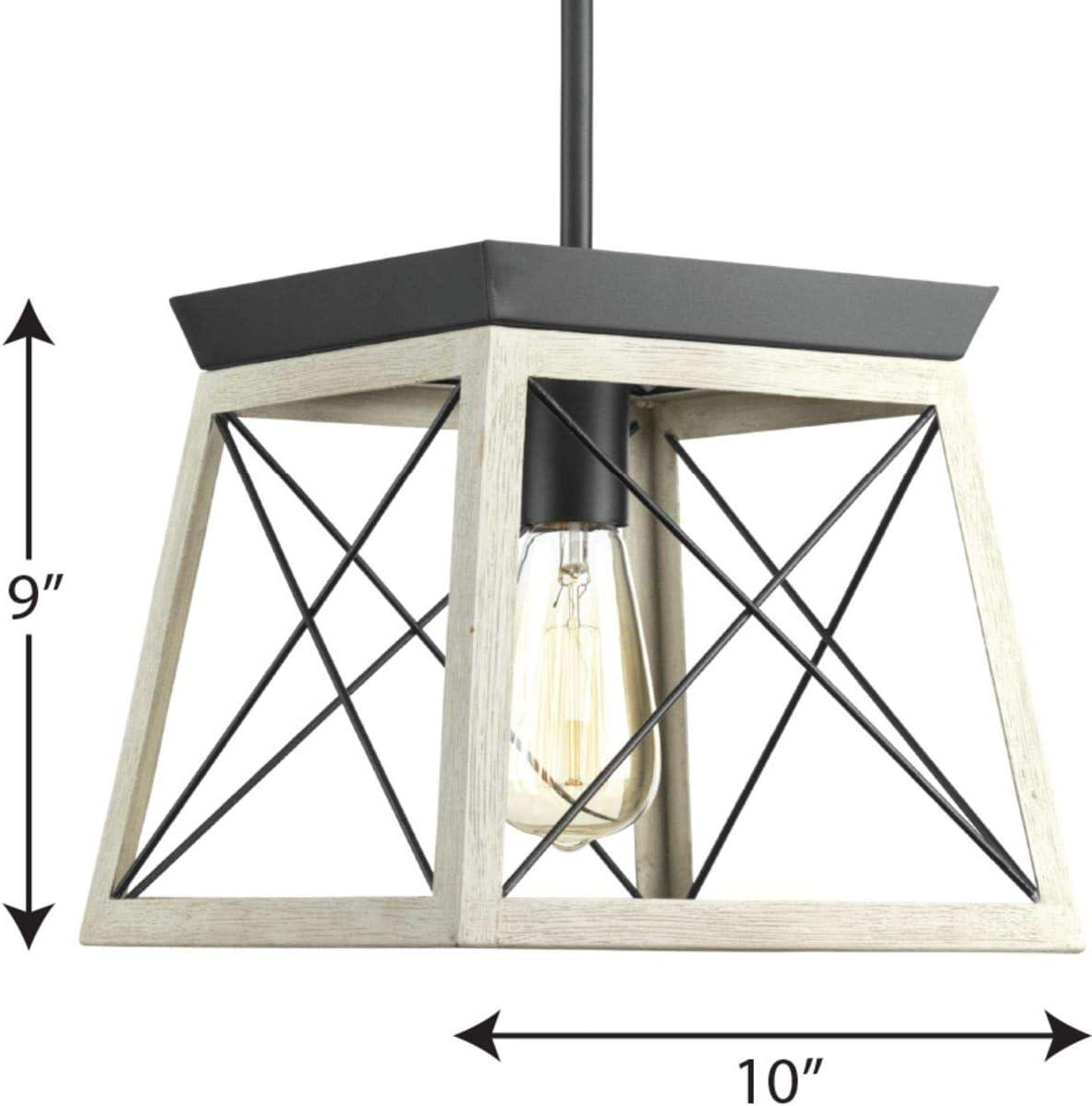 image:imageProgress Lighting Briarwood Collection 1Light Bleached Oak Farmhouse MiniPendant Light Galvanized 900x1000x1000Graphite