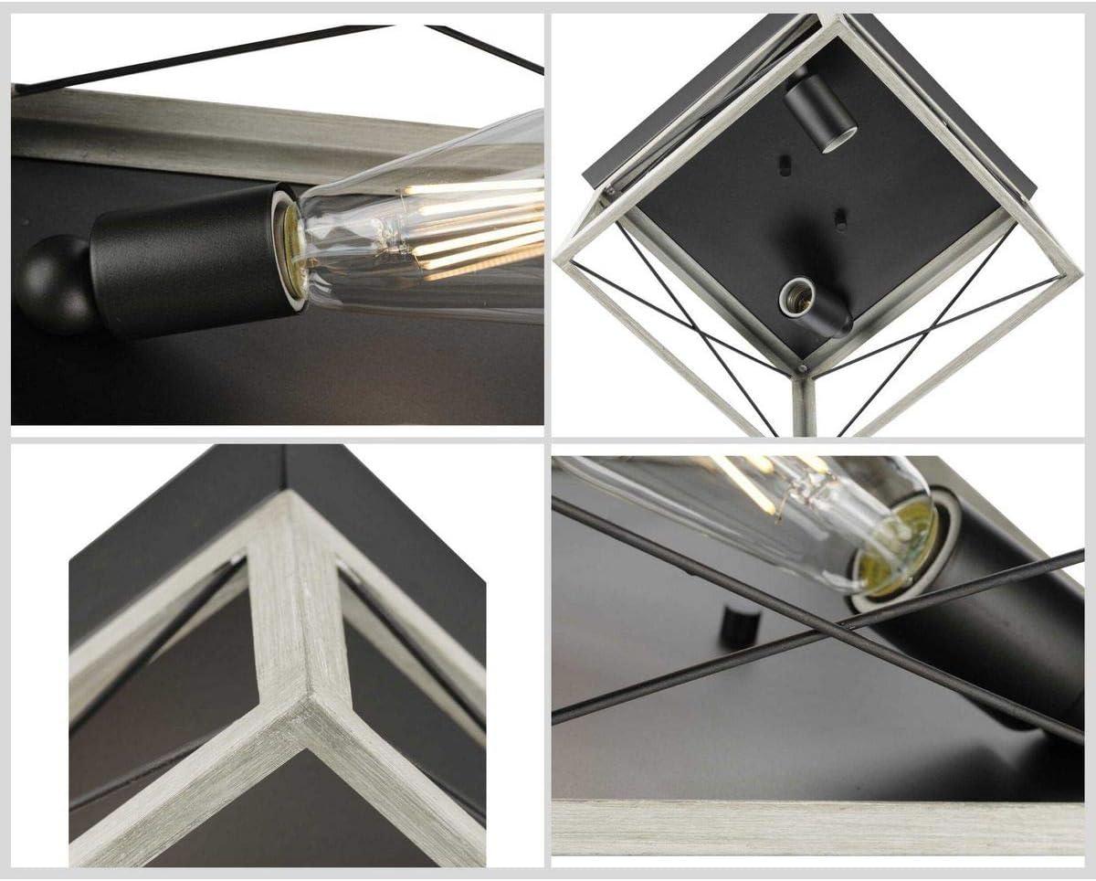 image:imageProgress Lighting Briarwood Collection 2Light Ceiling Light Flush Mount Ceiling Light Fixture for Interior Kitchen Lights Hallway Bedroom Living Room 12Inch by 6Inch Galvanized FinishGraphite