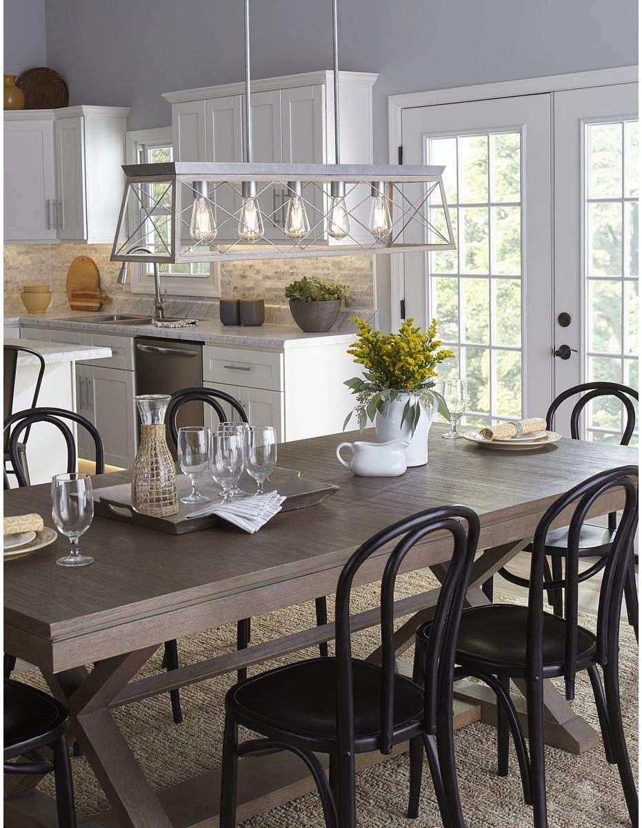 image:imageProgress Lighting Briarwood Collection 5Light Dining Room Light Fixture Farmhouse Style Modern Chandelier for Kitchen and Dining Room 38 by 9 Antique BronzeGalvanized Finish