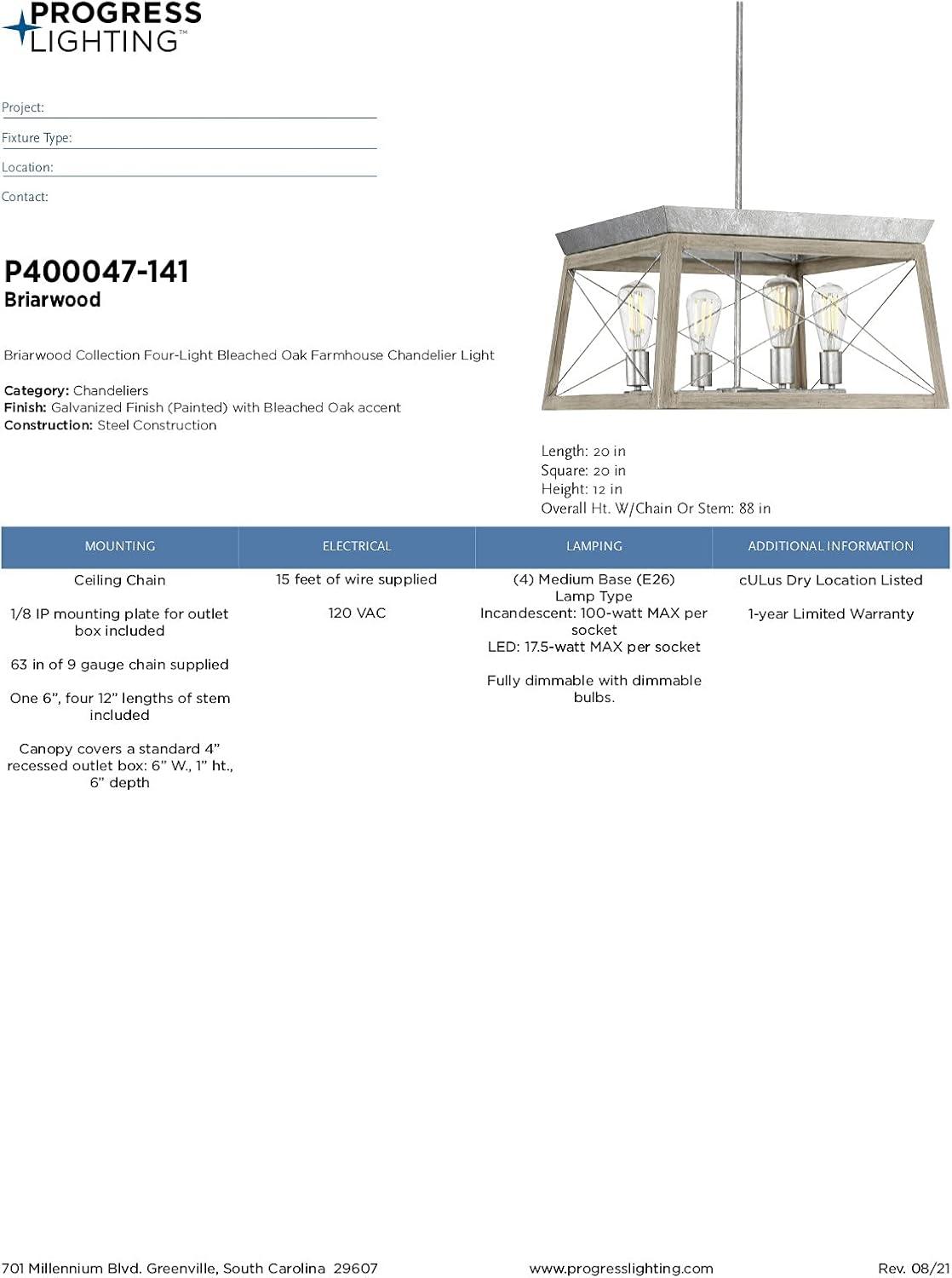 image:imageProgress Lighting Briarwood Collection 5Light Dining Room Light Fixture Farmhouse Style Modern Chandelier for Kitchen and Dining Room 38 by 9 Antique BronzeGalvanized Finish
