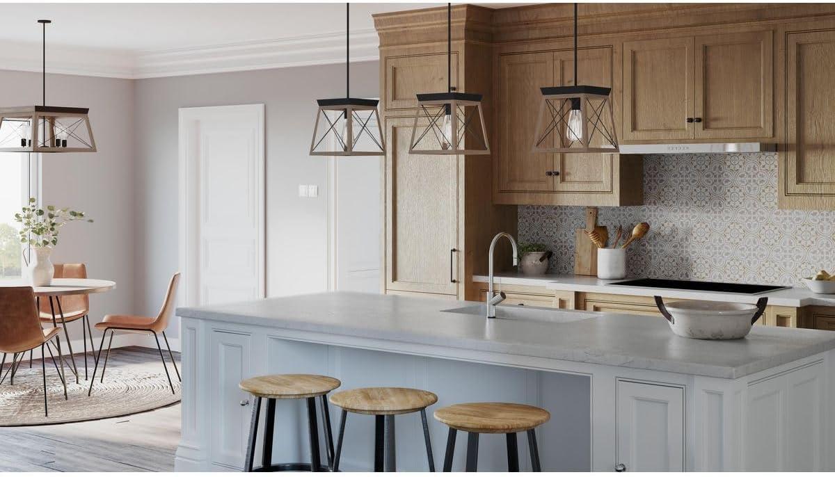 image:imageProgress Lighting Briarwood Collection 5Light Dining Room Light Fixture Farmhouse Style Modern Chandelier for Kitchen and Dining Room 38 by 9 Antique BronzeAntique Bronze