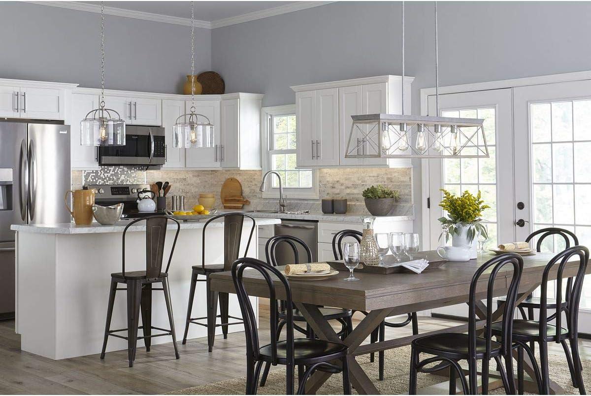 image:imageProgress Lighting Briarwood Collection 5Light Dining Room Light Fixture Farmhouse Style Modern Chandelier for Kitchen and Dining Room 38 by 9 Antique BronzeGalvanized Finish