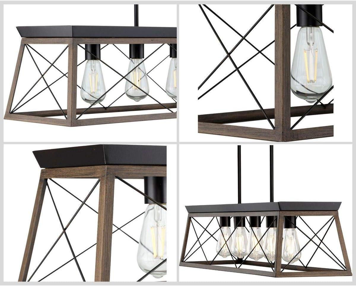 image:imageProgress Lighting Briarwood Collection 5Light Dining Room Light Fixture Farmhouse Style Modern Chandelier for Kitchen and Dining Room 38 by 9 Antique BronzeAntique Bronze