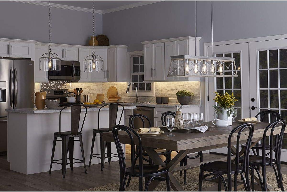 image:imageProgress Lighting Briarwood Collection 5Light Dining Room Light Fixture Farmhouse Style Modern Chandelier for Kitchen and Dining Room 38 by 9 Antique BronzeGalvanized Finish