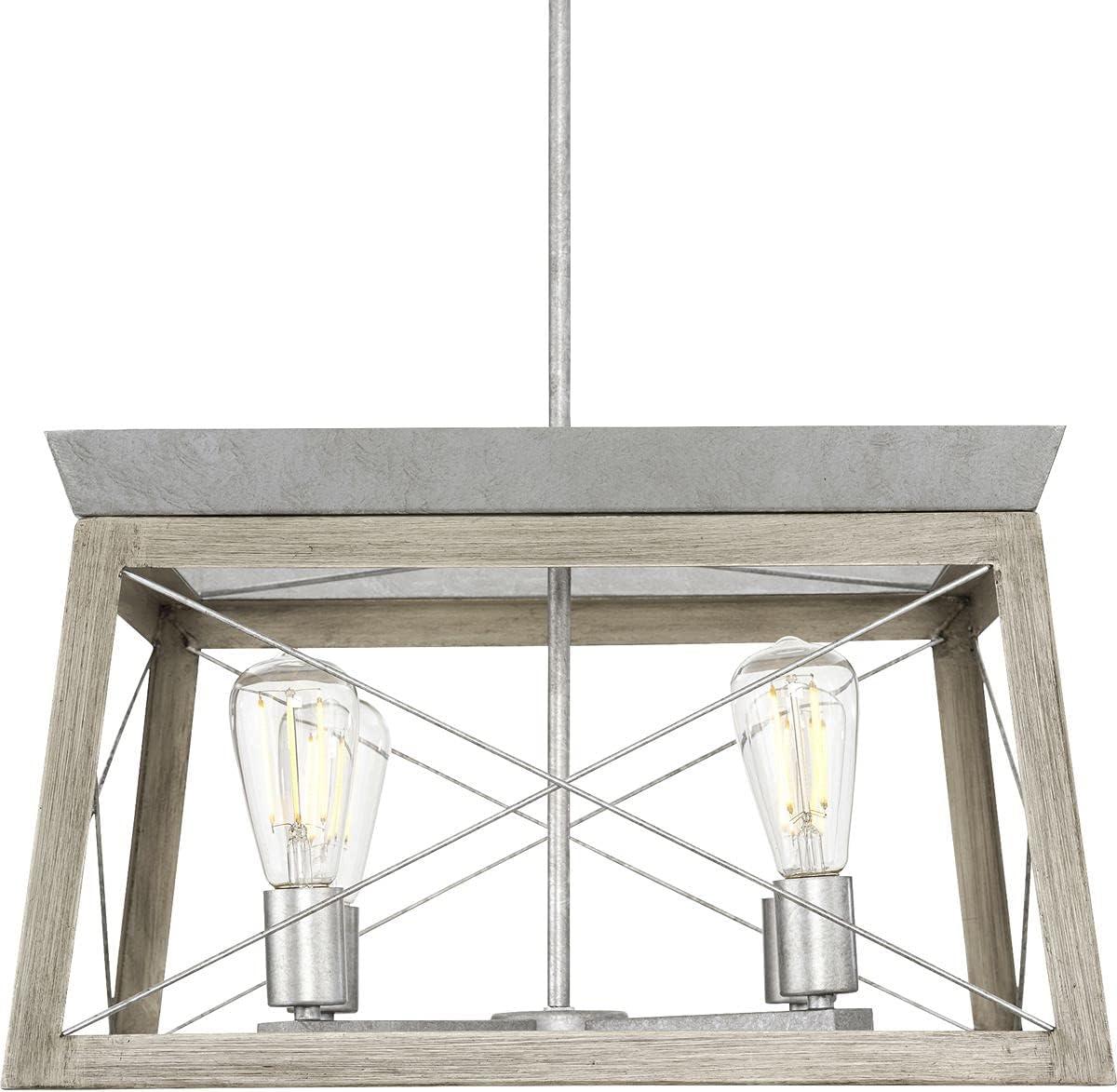 image:imageProgress Lighting Briarwood Collection 5Light Dining Room Light Fixture Farmhouse Style Modern Chandelier for Kitchen and Dining Room 38 by 9 Antique BronzeGalvanized Finish