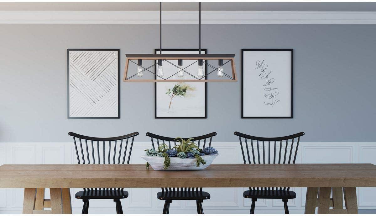image:imageProgress Lighting Briarwood Collection 5Light Dining Room Light Fixture Farmhouse Style Modern Chandelier for Kitchen and Dining Room 38 by 9 Antique BronzeAntique Bronze