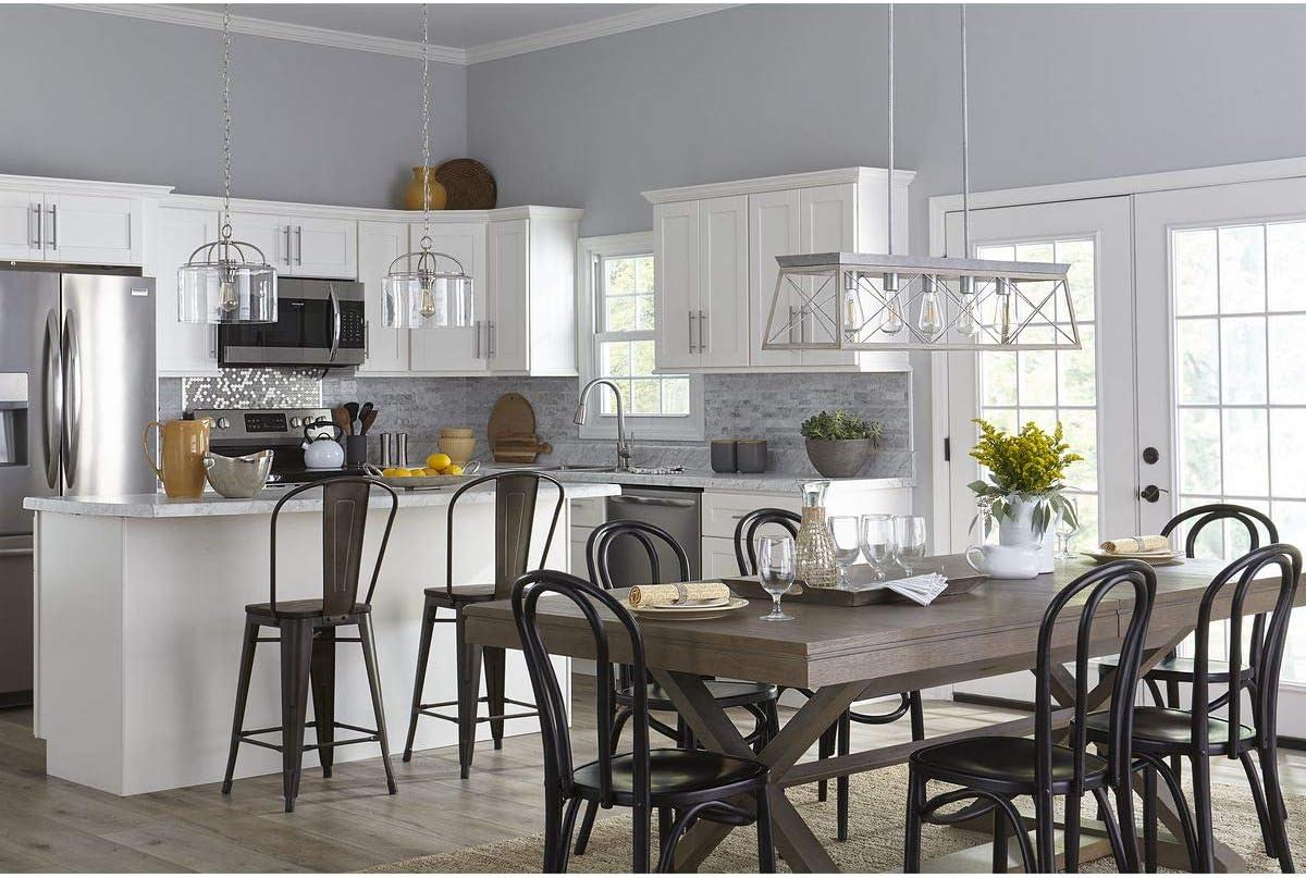 image:imageProgress Lighting Briarwood Collection 5Light Dining Room Light Fixture Farmhouse Style Modern Chandelier for Kitchen and Dining Room 38 by 9 Antique BronzeGalvanized Finish