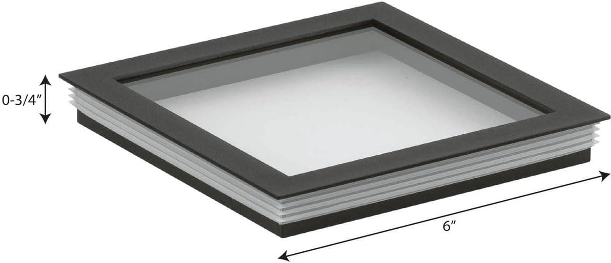 image:imageProgress Lighting Clear Glass Lens Collection Rim Coated Wet Location Outdoor Light Protection 6 Inch Round Black P860046031Black