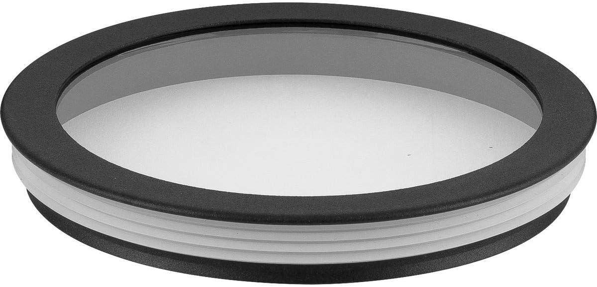 image:imageProgress Lighting Clear Glass Lens Collection Rim Coated Wet Location Outdoor Light Protection 6 Inch Round Black P860046031Black