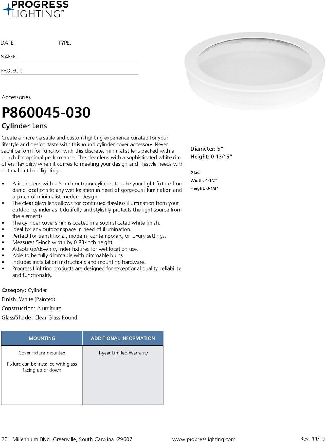image:imageProgress Lighting Clear Glass Lens Collection Rim Coated Wet Location Outdoor Light Protection 6 Inch Round Black P860046031White