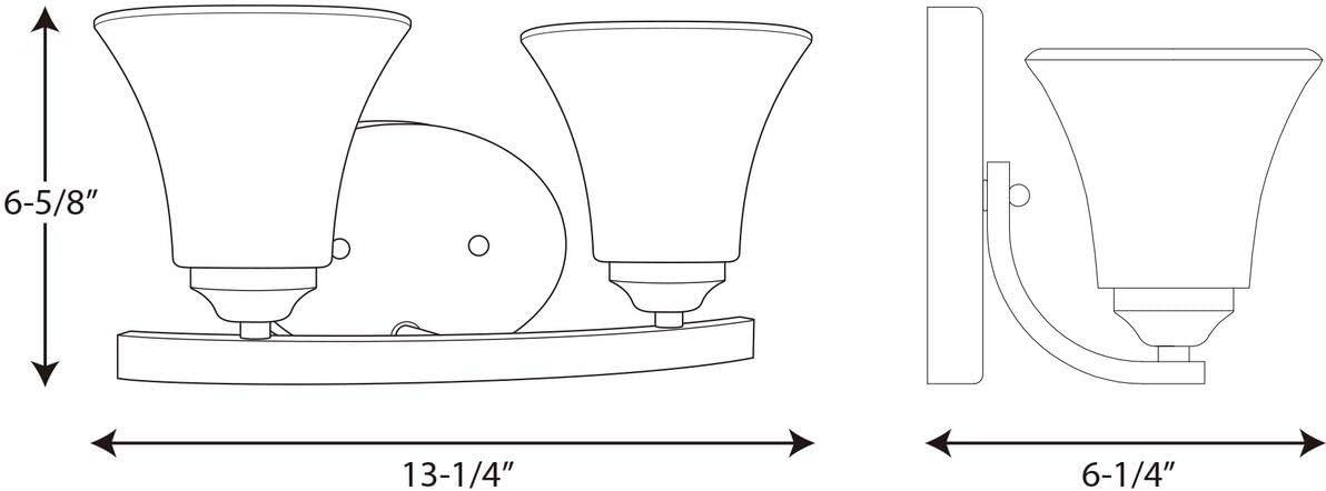 image:imageProgress Lighting P201009 Adorn Etched Glass Traditional Bath Vanity Light 215 in x 75 in x 6625 in 3Light Brushed NickelAntique Bronze