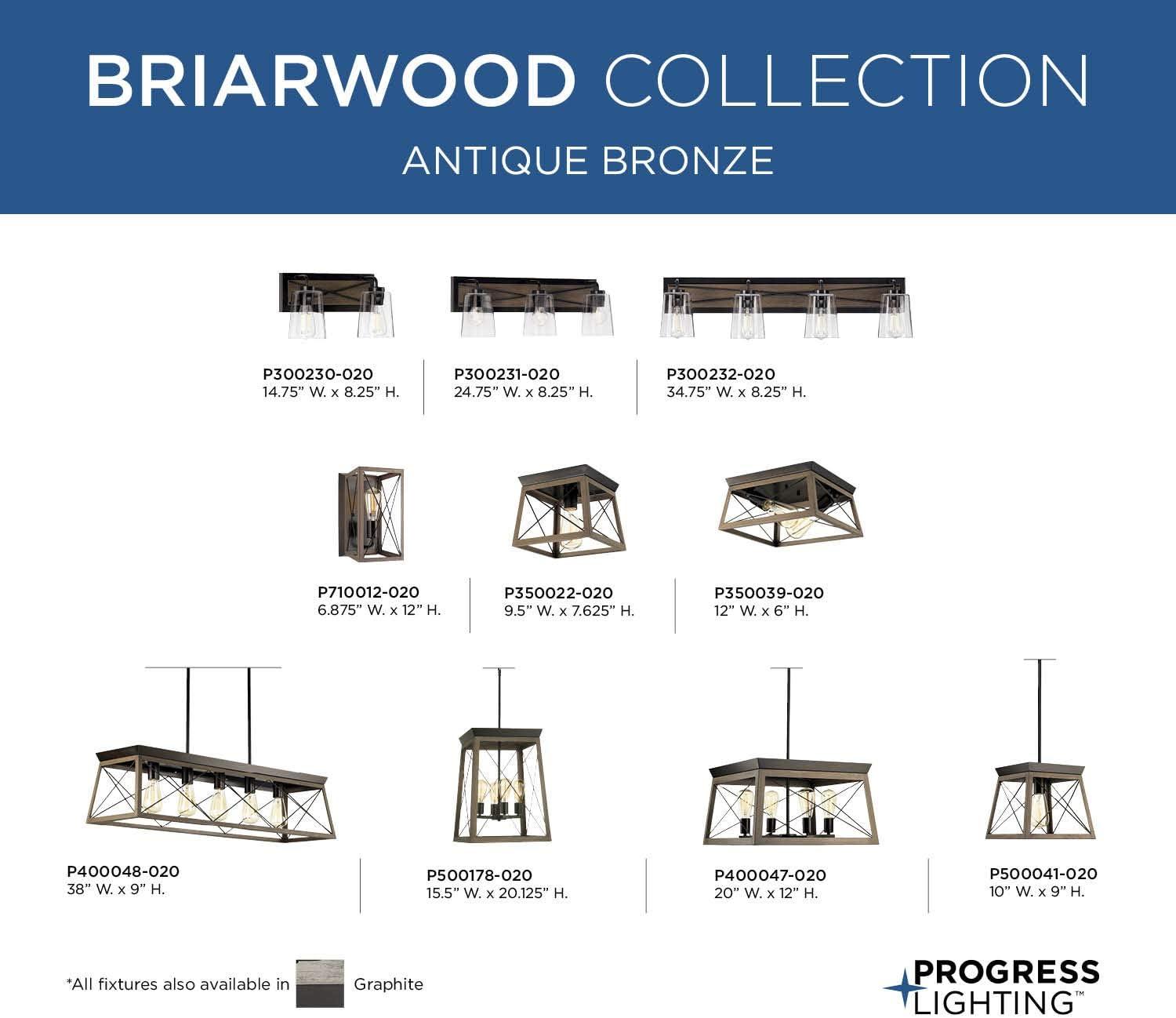 image:imageProgress Lighting P500178020 Briarwood Hall amp Foyer BronzeAntique Bronze