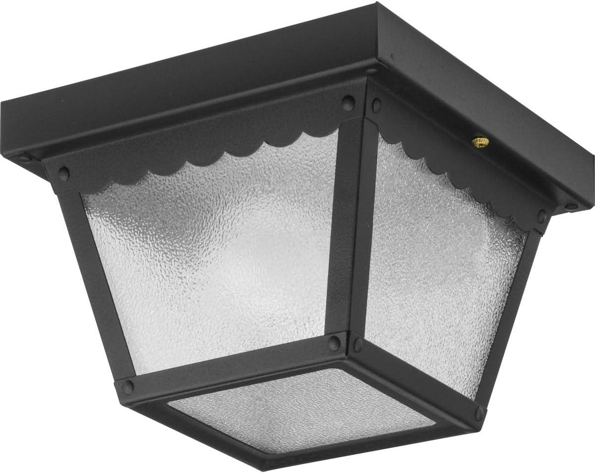 image:imageProgress Lighting P574431 NonMetallic Ceiling Light with 1Piece White Acrylic Diffuser BlackMatte Black