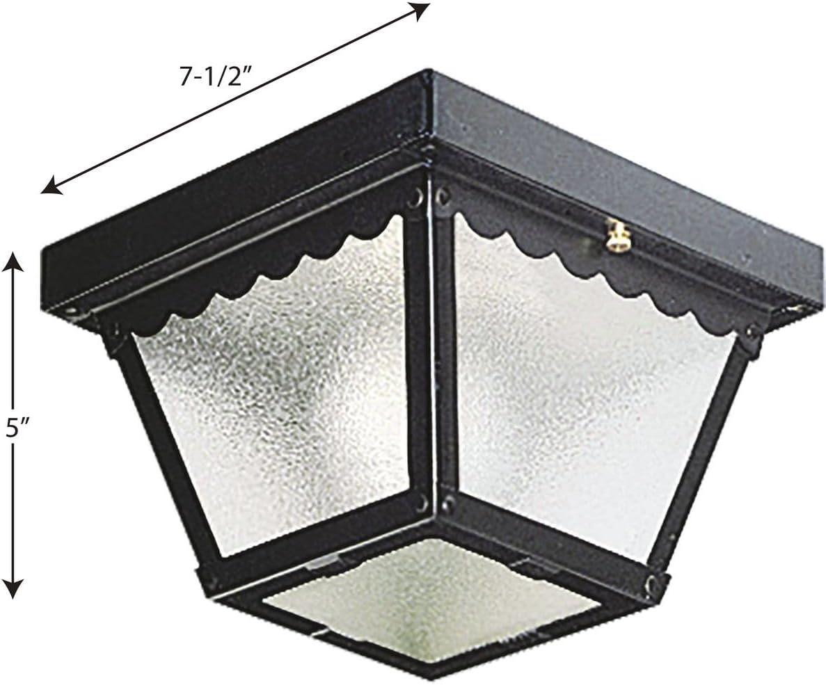 image:imageProgress Lighting P574431 NonMetallic Ceiling Light with 1Piece White Acrylic Diffuser BlackMatte Black