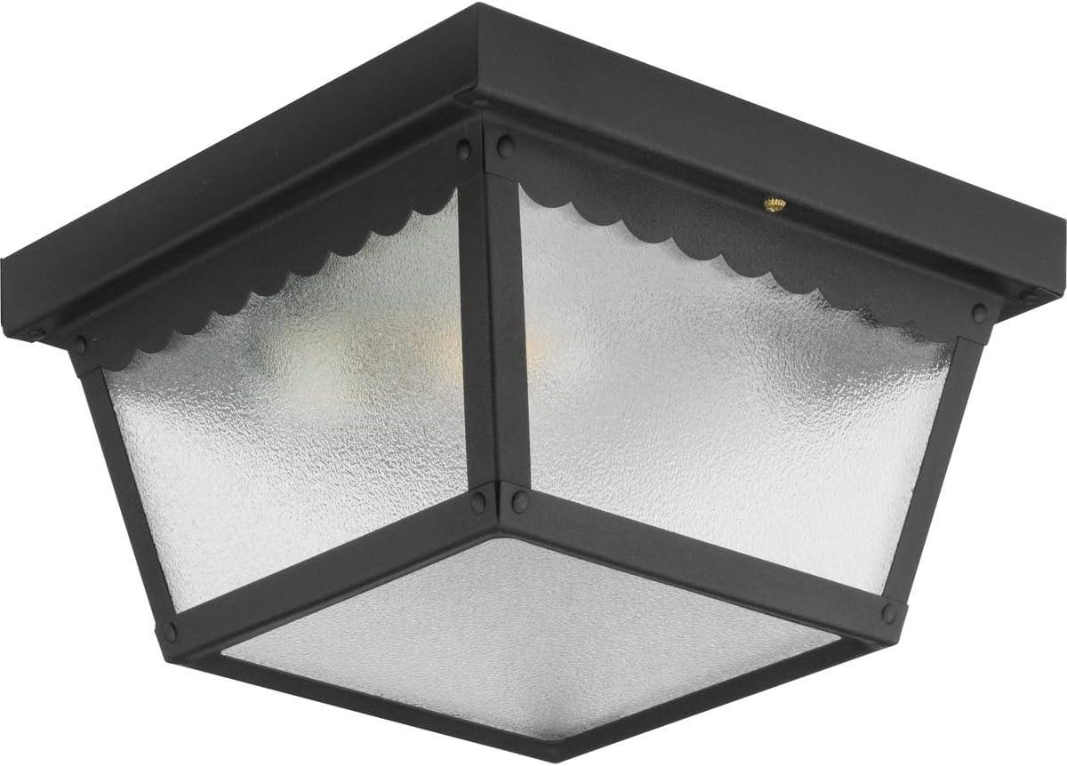 image:imageProgress Lighting P574431 NonMetallic Ceiling Light with 1Piece White Acrylic Diffuser BlackMatte Black
