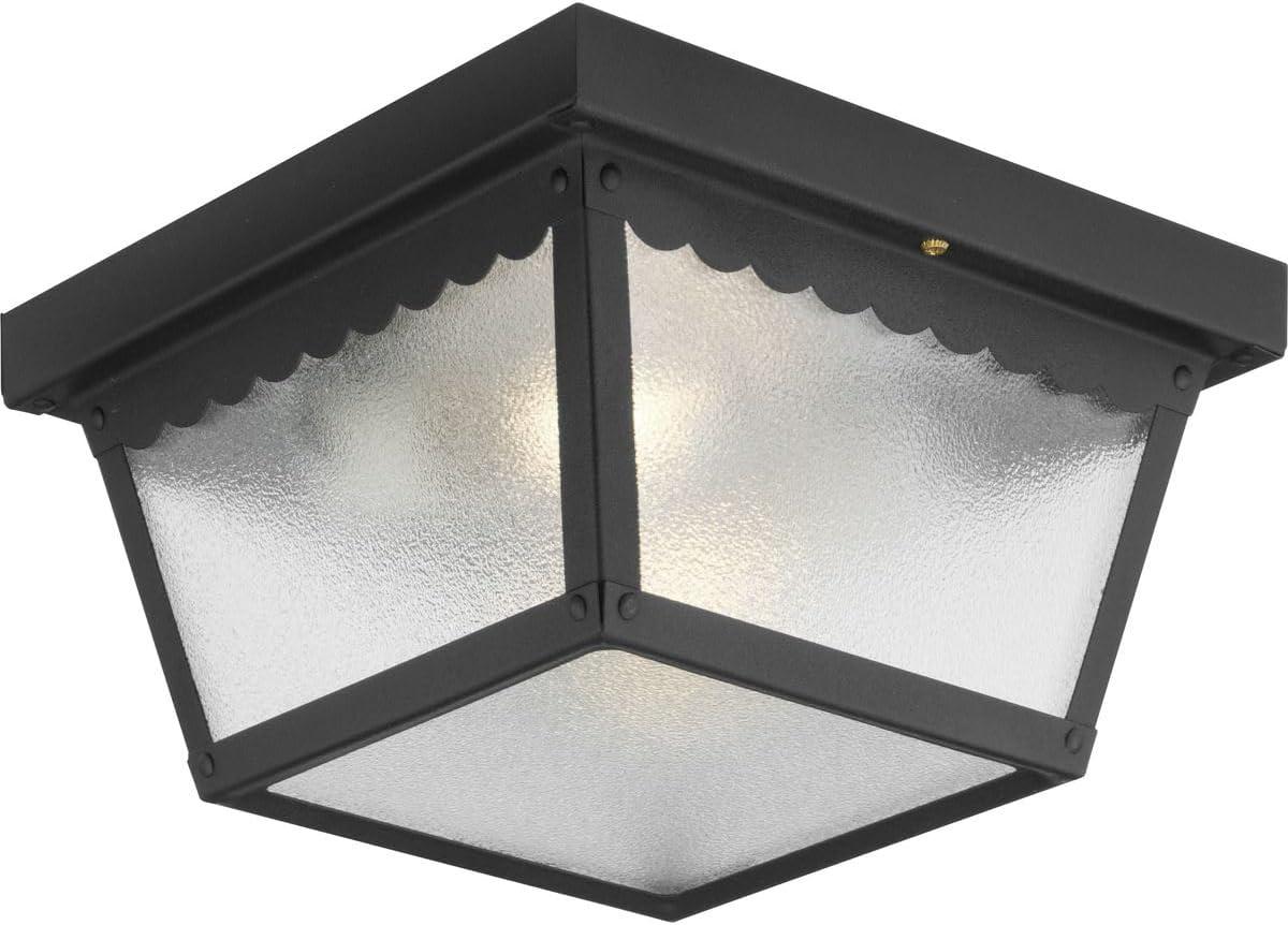 image:imageProgress Lighting P574431 NonMetallic Ceiling Light with 1Piece White Acrylic Diffuser BlackMatte Black
