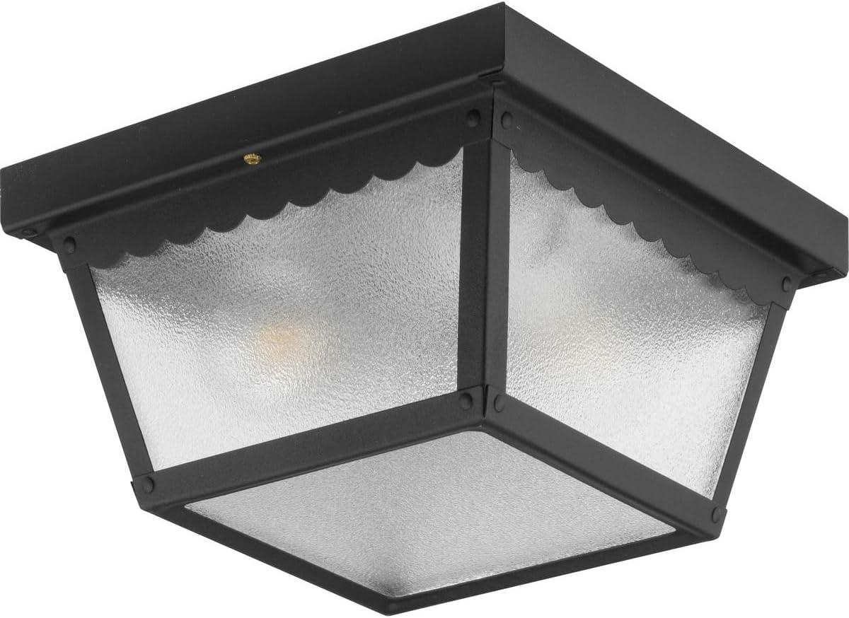 image:imageProgress Lighting P574431 NonMetallic Ceiling Light with 1Piece White Acrylic Diffuser BlackMatte Black