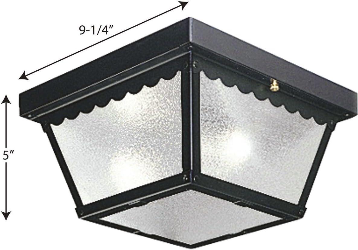 image:imageProgress Lighting P574431 NonMetallic Ceiling Light with 1Piece White Acrylic Diffuser BlackMatte Black