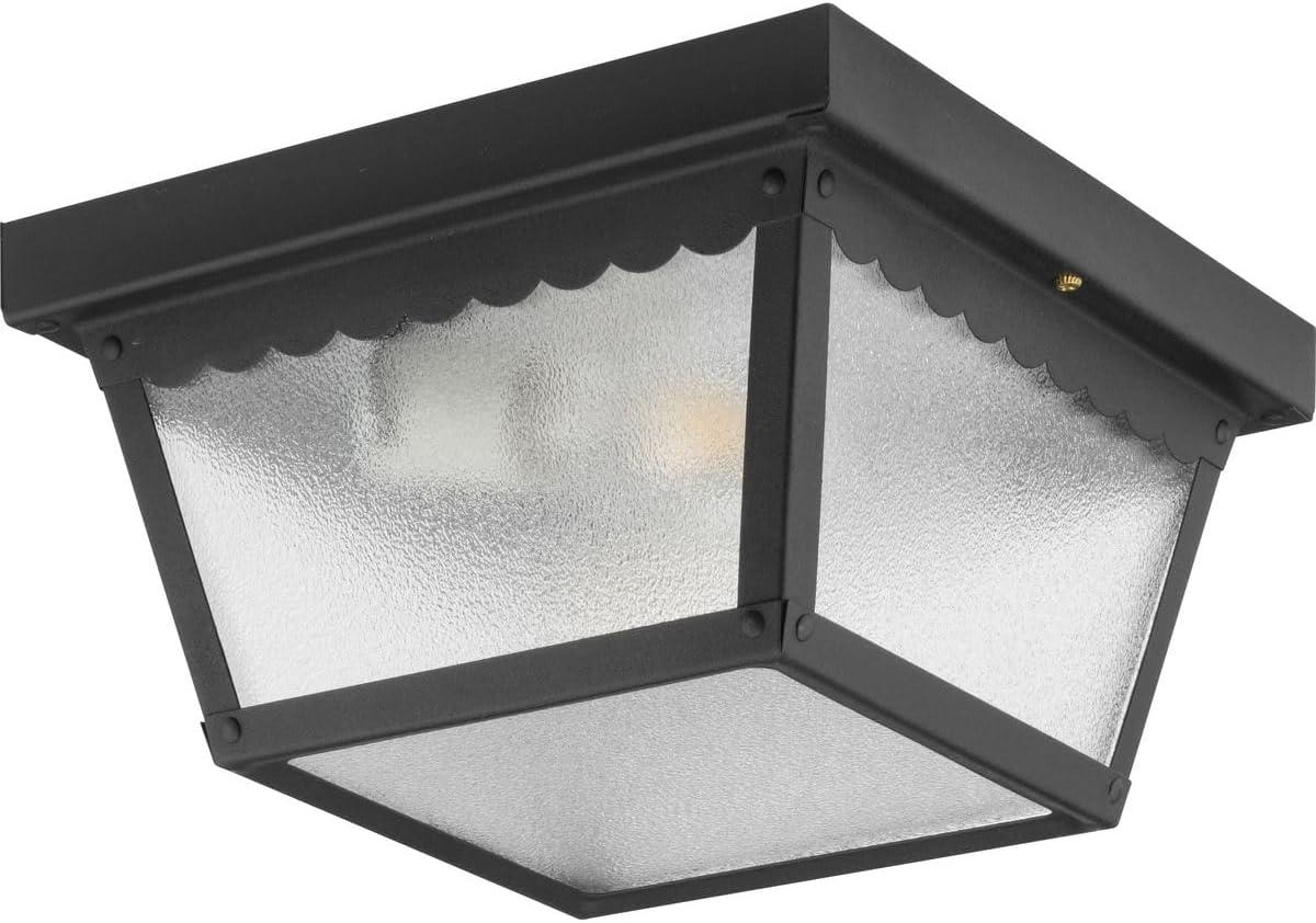 image:imageProgress Lighting P574431 NonMetallic Ceiling Light with 1Piece White Acrylic Diffuser BlackMatte Black