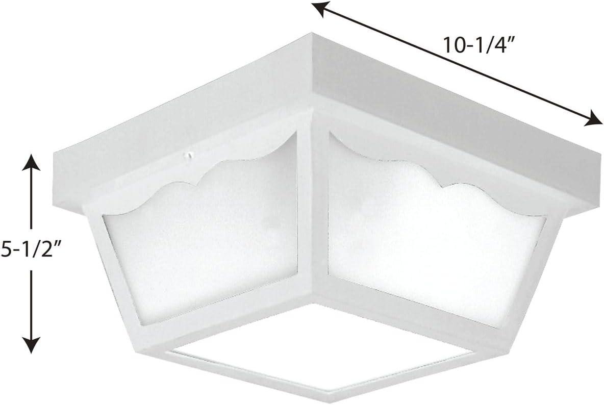 image:imageProgress Lighting P574431 NonMetallic Ceiling Light with 1Piece White Acrylic Diffuser BlackWhite
