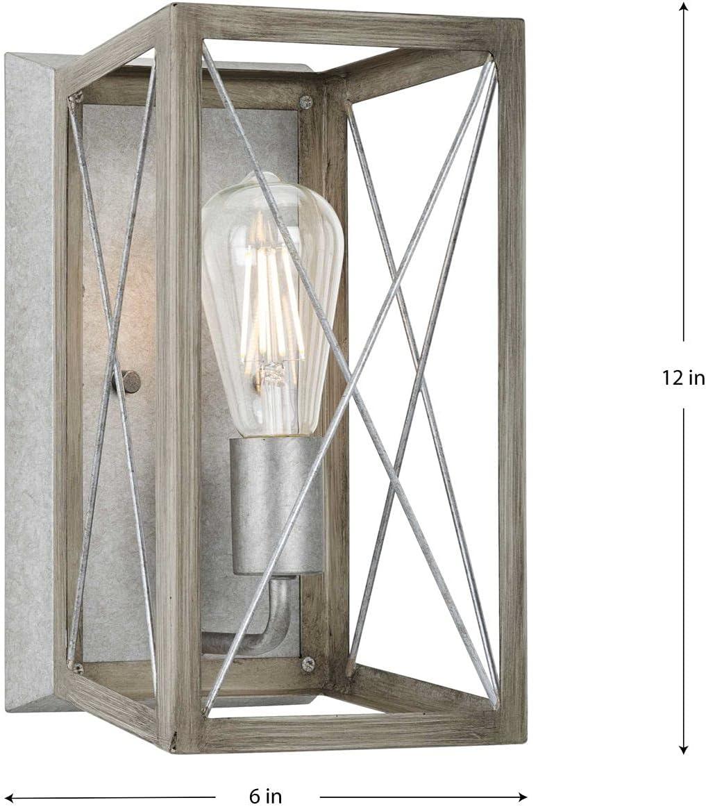 image:imageProgress Lighting P710012143 Briarwood Graphite OneLight Wall Sconce BlackGalvanized Finish