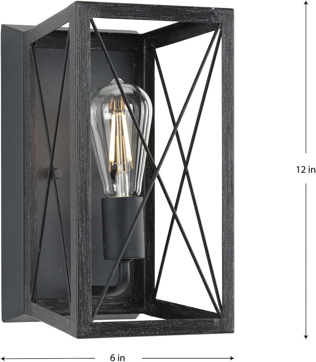 image:imageProgress Lighting P710012143 Briarwood Graphite OneLight Wall Sconce BlackTextured Black