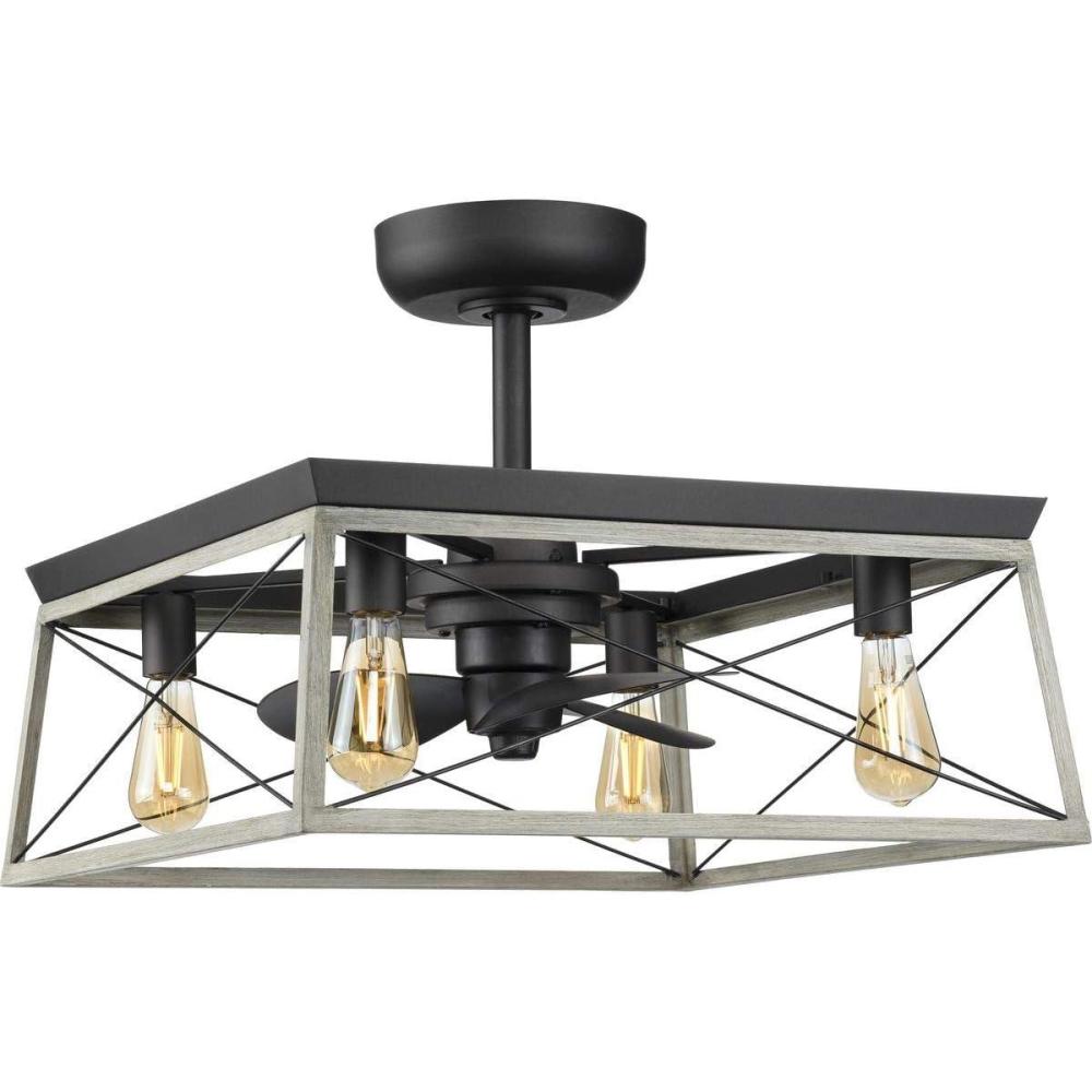 image:imageBriarwood Collection 22Inch 3Blade AC Motor Farmhouse Ceiling Fan GalvanizedGraphite