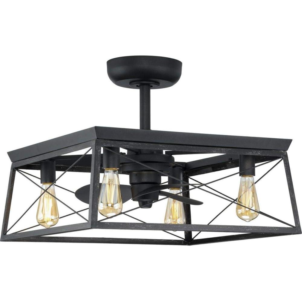 image:imageBriarwood Collection 22Inch 3Blade AC Motor Farmhouse Ceiling Fan GalvanizedMatte Black