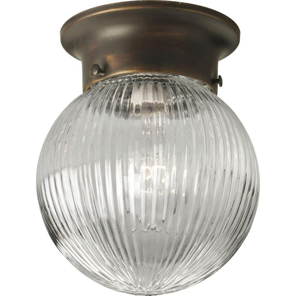 image:imageProgress Lighting 1Light Glass Globe 638 ClosetoCeiling Indoor P359920 Antique BronzeBronze