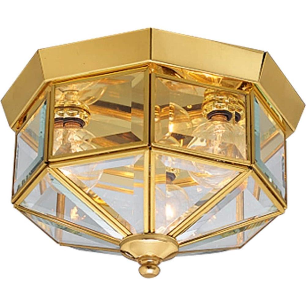 image:imageProgress Lighting 3Light Beveled Glass 934 ClosetoCeiling Indoor P578820 Antique BronzeBrass