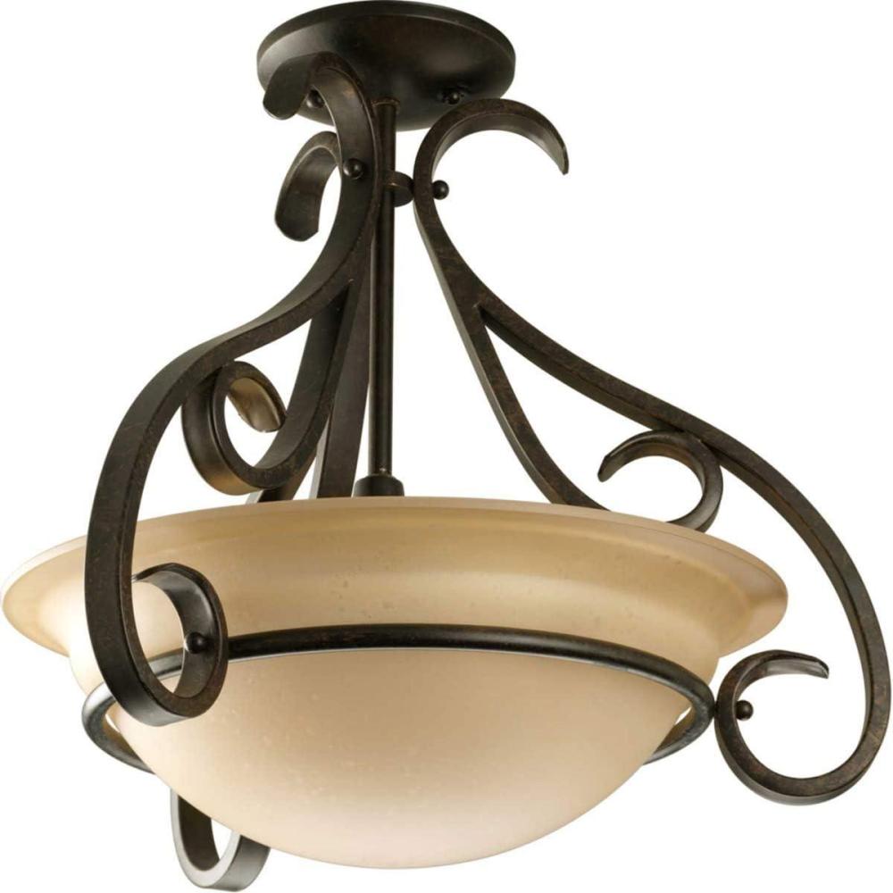 image:imageProgress Lighting 3Light Foyer Pendant Torino Collection Indoor P384309 Brushed NickelBronze